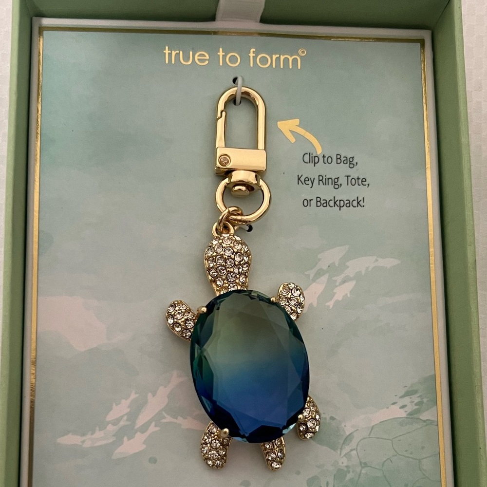 NEW True to Form Nickel Free Sea Turtle Handbag Charm Key Chain